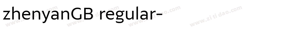 zhenyanGB regular字体转换